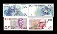2x 100, 500 Francs - Issue ND 1978 - 1981 - Reproduction - B 03