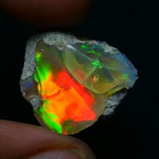 Black Opal Rough 10.00Carats, Smoked Ethiopian Welo Opal Rough, Fire Opal Raw