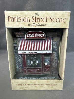 NewView The Parisian Street Scene Wall Plaque Cafe Vogue Open Box New