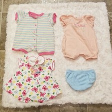 Carter's Baby Girls Romper and Dress bundle 3 Months