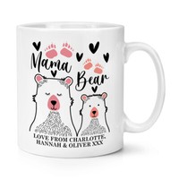 Personalisierte Mama BäR 10Oz Tasse Becher Mama Muttertag Liebe Geburtstag