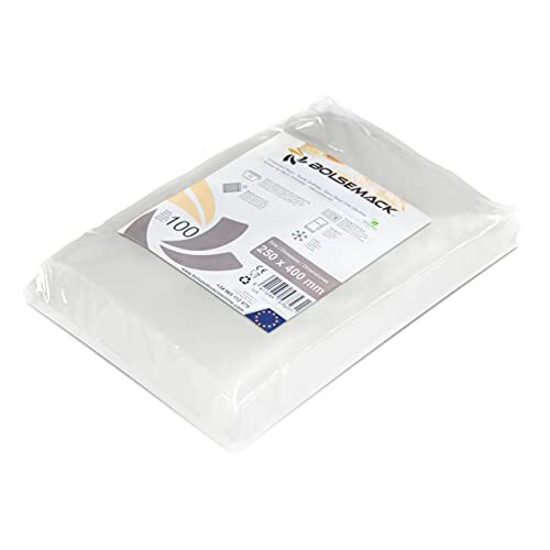 BOLSEMACK Sacchetti Sottovuoto Alimenti 100 Buste 25x40cm - Buste Sottovuoto Ali