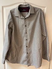 Hart Schaffner Marx Men's Gray Long Sleeve Dress Shirt Size XL