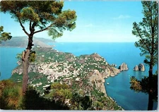 Panoramic View Capri Italy Gulf of Naples & Gulf of Salerno Postcard