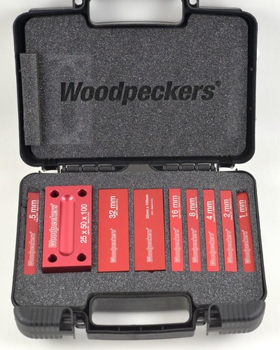 Woodpeckers 10 Piece Metric Scale Set Up Blocks w/Case SUB10-2016 One Time Tool