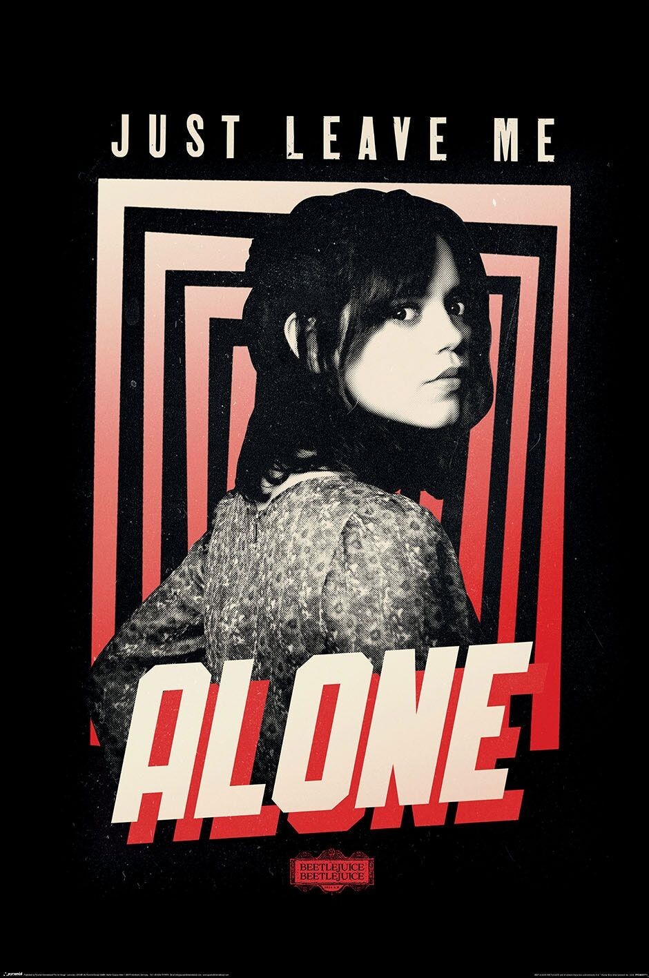 61x91.5 cm Jenna Ortega poster LARGE SIZE 24x36 inch Beetlejuice NEW alone
