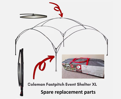 Coleman Event Shelter Fastpitch XL 4,5m 15ft Teile Ersatzteile Stöcke Tasche Parts