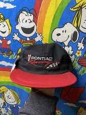 Pontiac Racing Hat - NASCAR - Black  Red- Adjustable Strap Still has Tags NWT