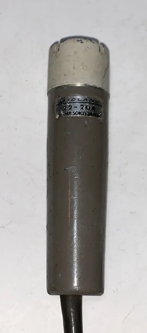 Midland 22-204 MIJ Vintage Dynamic Microphone Untested As Is Pouch Lot