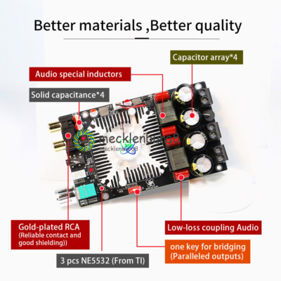 TPA3251D2 HiFi Digital Amplifier Board 220W+220W Power Amplifier Module Class D