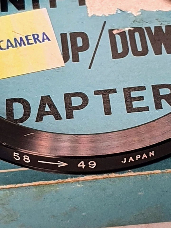 58-49mm Step-Down Lens Filter Converter Adapter Ring 58mm-49mm Metal E58 to E49 - Image 3 of 4