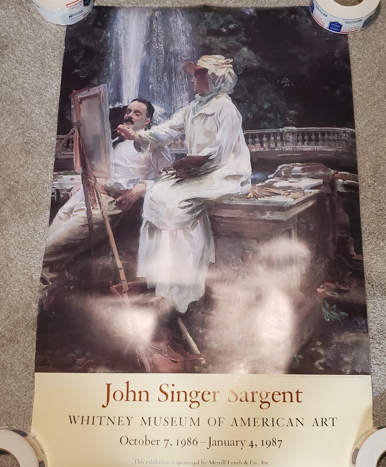 JOHN SINGER SARGENT: WHITNEY MUSEUM OF ART: 1986-1987: 38X24 POSTER: G - Picture 8 of 10