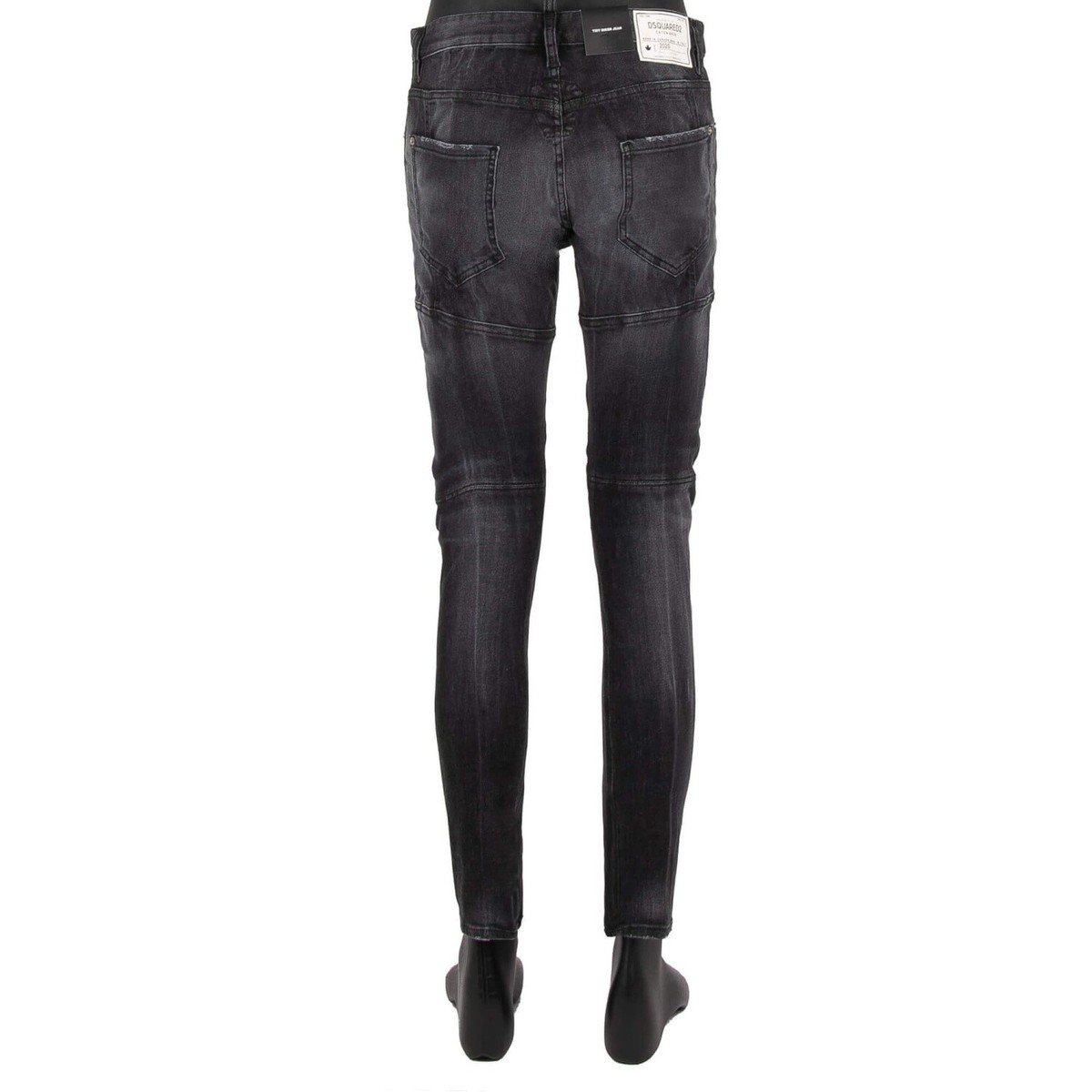 DSQUARED2 TIDY BIKER JEAN Logo 5-Pockets Jeans Hose Grau Pants 