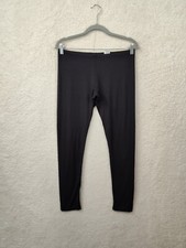 Uniqlo Women Leggings Large Black Rayon Blend Pull On Stretch Athletic Fit Pants