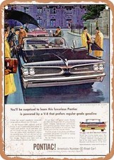 Metal Sign - 1959 Pontiac Bonneville Vista Vintage Ad