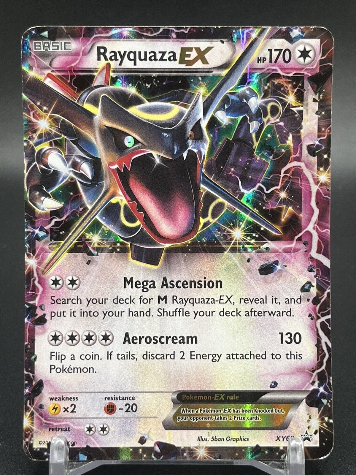 1x Rayquaza-EX - XY69 - Shiny Rayquaza-EX Box Promo Moderately Played  Pokemon XY