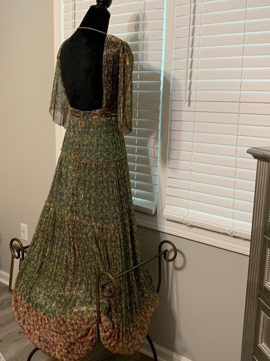 ba&sh green maxi dress Pleated Maxis Dress Tania Green // ba&sh US