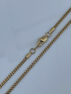 Mens Gold Miami Cuban Link Chain 3mm 14k Gold Plated Stainless Steel 18-30'' Long