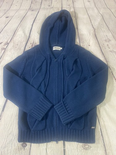 Suéter con capucha tejido azul Fisherman Out Of Ireland para mujer L - Imagen 2 de 9