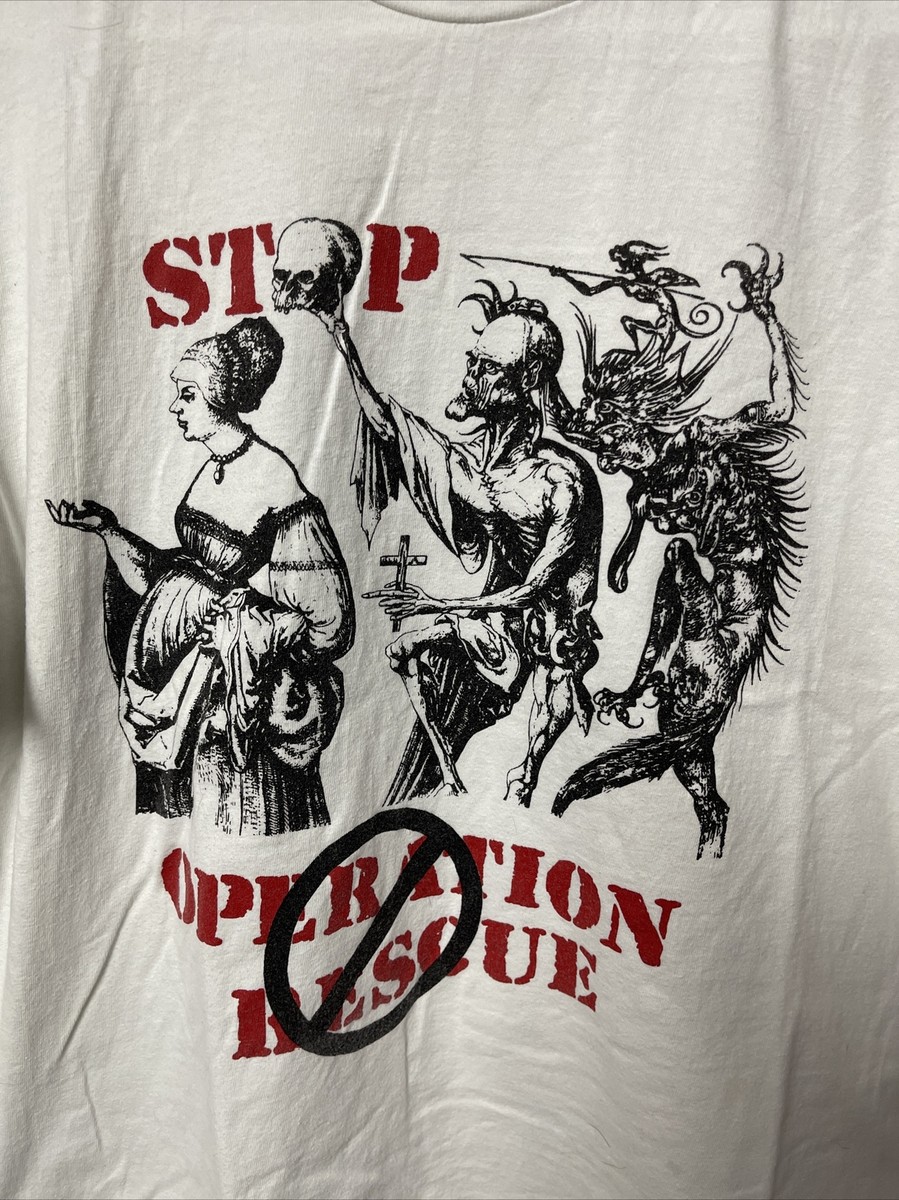 Vintage 80s Pro Choice Anti Operation Rescue Shirt Womens Rights 