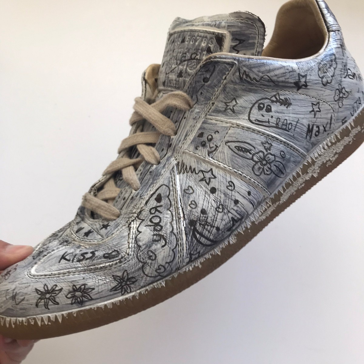 Maison Martin Margiela 22 Graffiti Painted Sneakers Shoes 41 Maison Martin Margiela 22 Graffiti Painted Sneakers Shoes 41