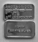 1000 one gram bars and rounds (see description)