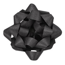 12 Inch Large Gift Bow Glitter Christmas Bows Black Gold for Gift Wrap 2Pcs