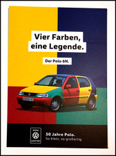 VW Polo Postkarte 6N Harlekin, "Sonderserie 50 Jahre Polo" aus 2024