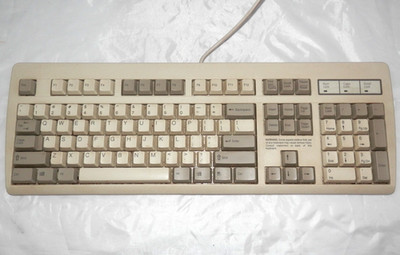 Vintage NMB Corded Beige & Gray Keyboard Model RT2358TW Part 123252-001