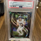 🐴🐴2024 Panini Select Premier Level Bo Nix #117 Black Green Shock Prizm (RC)