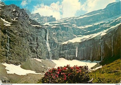 Postkarte - 65 - Gavarnie - La Grande Cascade et les Pics du Marboré - CPM -