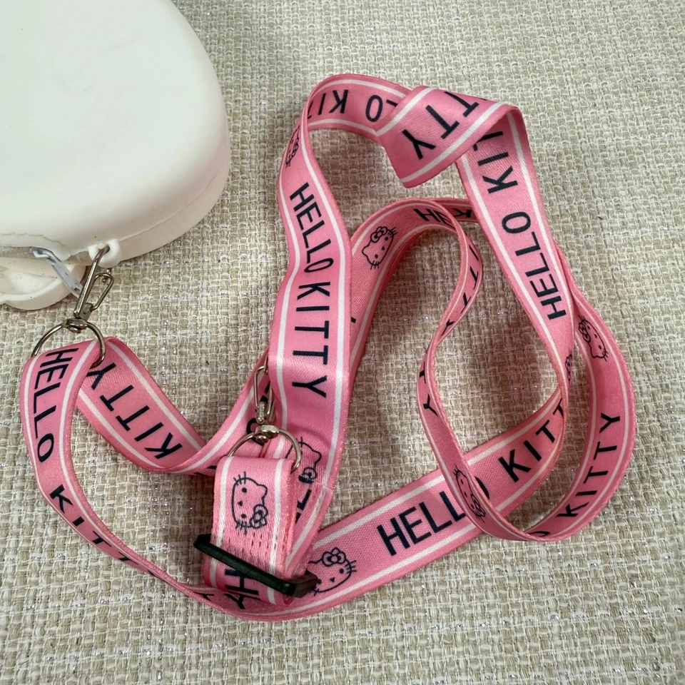 Hello Kitty белое лицо монета сумочки сумка розовый ремень милый Kawaii Sanrio - Изображение 4 из 4