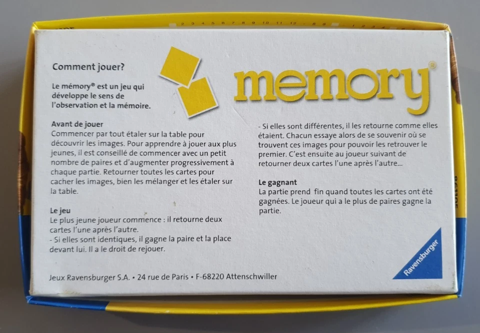 JEU MEMORY LE MANGE ENCHANTE - RAVENSBURGER - Photo 2/2