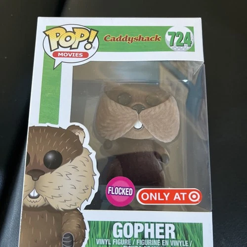 Funko Pop Movies GOPHER Caddyshack Target Exclusive Vinyl Figure 724 FLOCKED