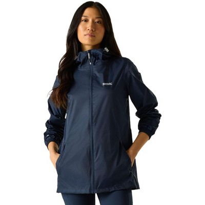 Regatta Damen Pack It Jacke mit Kapuze, wasserdicht & leicht 16, blau 