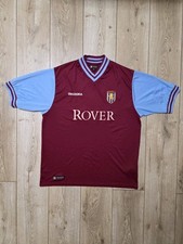 ASTON VILLA 2002 2003 VINTAGE HOME FOOTBALL SHIRT SOCCER JERSEY XL/46-48 DIADORA