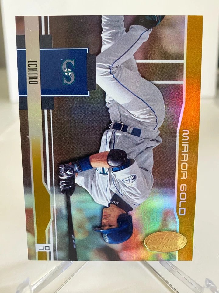 2003 Leaf Certified Materials' Gold Sample' Ichiro Suzuki # LC-8 Serial /25 HOF - Image 2 of 3