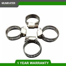 100 Pack Adjustable 1/2"-3/4" Drive Hose Clamps Fuel Line Worm Stainless Steel