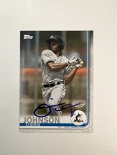 Osiris Johnson SIGNED 2019 Topps Pro Debut #166 IP AUTO Miami Marlins D
