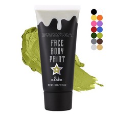 BOBISUKA Ogre Green Face Body Paint, Creamblend Painting Kit,