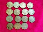 Lot of (15) BUFFALO Indian Head Nickel Coins with dates