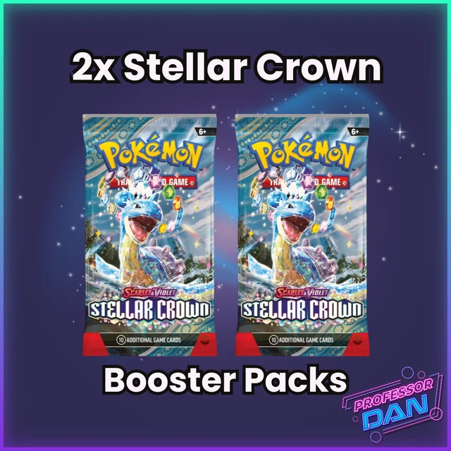 Pokemon TCG: Scarlet & Violet Stellar Crown Sealed Booster Pack (x2) - eBay Live