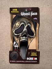 Scream Ghostface 25th Anniversary Fun World Limited Silver Edition Chrome Mask