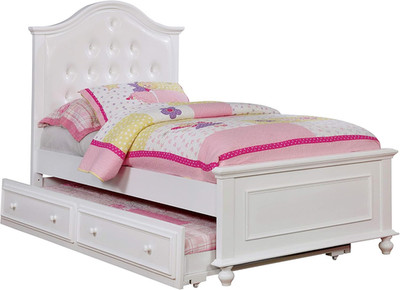 Rose Gold Tufted Double Bed Frame - Box Spring Needed
