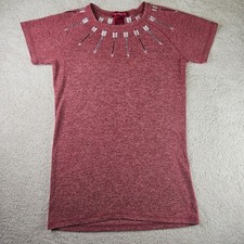 Cowgirl Tuff Co Arrow Embroidered Knit Western Top Women's Size Small Casual