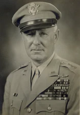WWII US Army General William Hood Simpson Commander 9th Army Vintage Photo 8x6