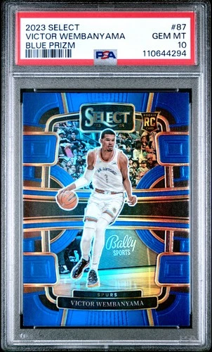 2023 PANINI SELECT BLUE PRIZM #87 VICTOR WEMBANYAMA PSA 10