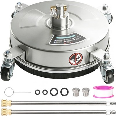 14'' Pressure Washer Surface Cleaner with 4 Wheels Stainless Steel 4000 PSI