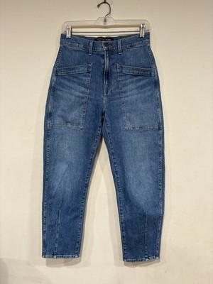 Veronica Beard Jeans Womens 28 Charlie Barrel Leg High Rise Denim Jeans