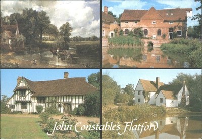 John Constable's Flatford Suffolk Multi-View Postkarte 2012 J Salmon Ltd